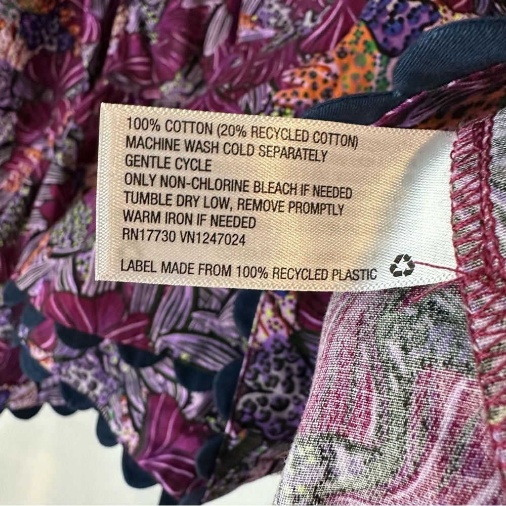 KIKA VARGAS Women’s Size XL Top Blouse Wrap Style Peplum Floral Purple NWT - Picture 13 of 16
